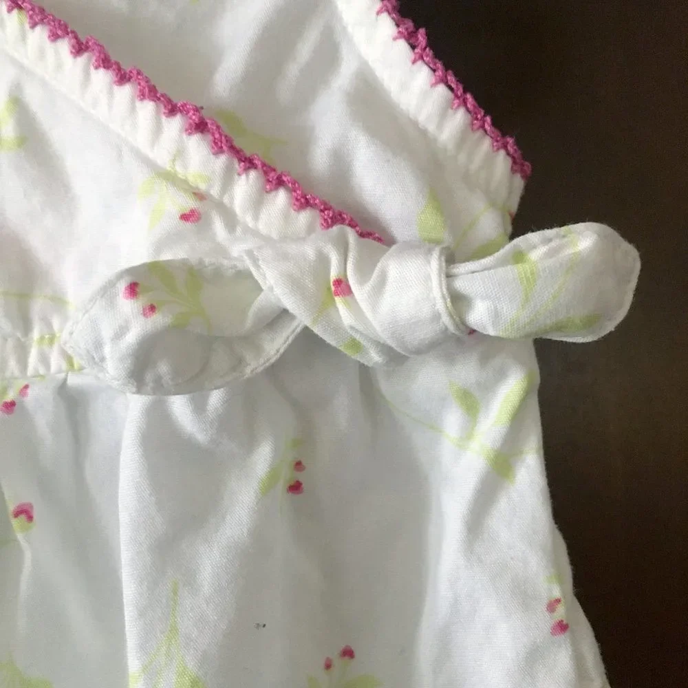 First Impressions vintage floral ruffle romper 6-9m